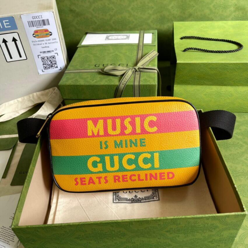Wholesale Luxury Gucci 100 Belt Bag In Yellow Leather 602695 - Image 3