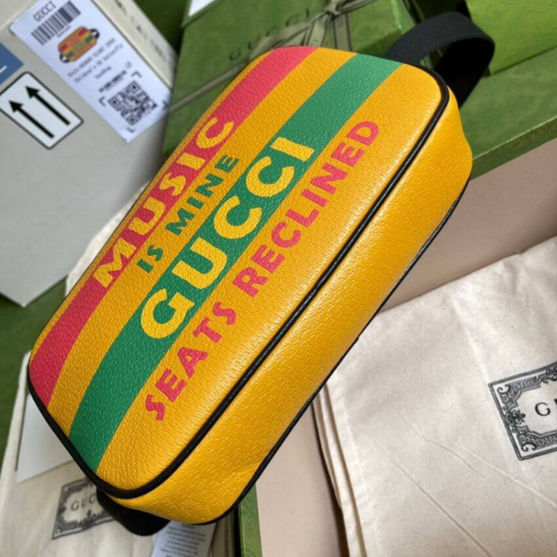 Wholesale Luxury Gucci 100 Belt Bag In Yellow Leather 602695 - Image 5
