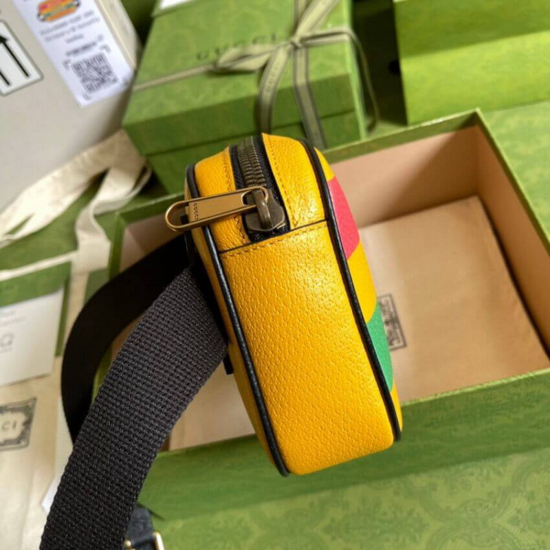 Wholesale Luxury Gucci 100 Belt Bag In Yellow Leather 602695 - Image 6
