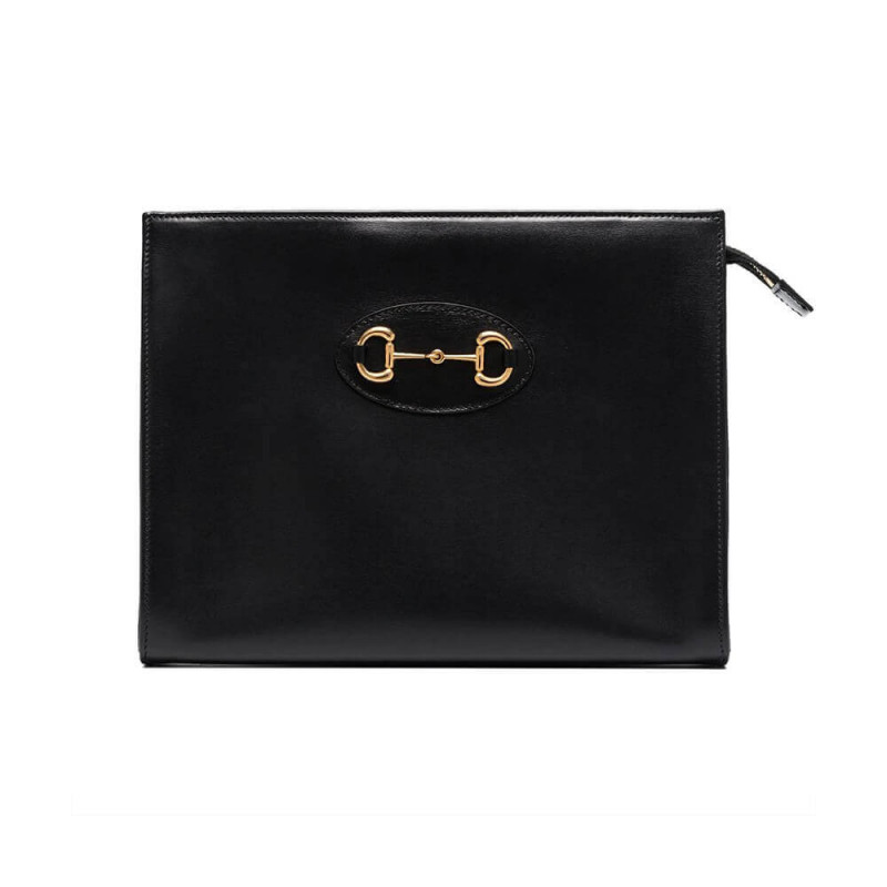 Wholesale Luxury Gucci 1955 Horsebit-Embellished Leather Pouch 621890