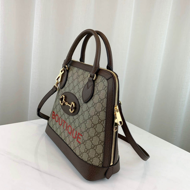 Wholesale Luxury Gucci 1955 Horsebit Medium Top Handle Bag 602206 - Image 3