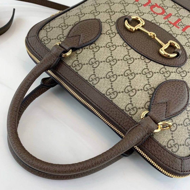 Wholesale Luxury Gucci 1955 Horsebit Medium Top Handle Bag 602206 - Image 6