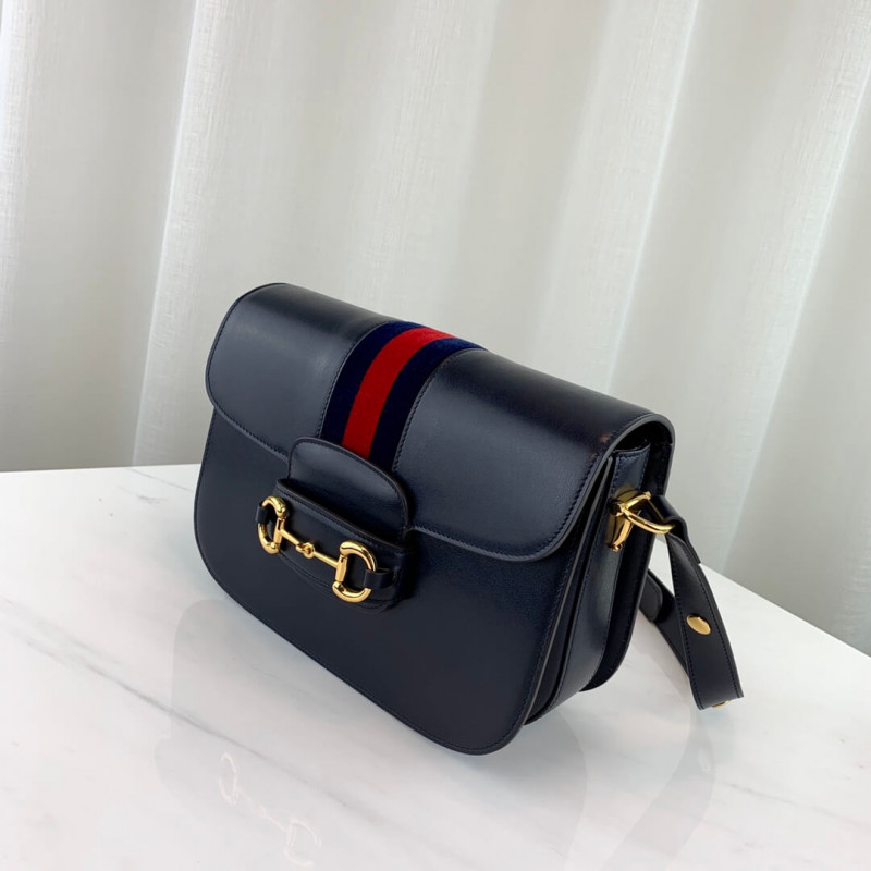 Wholesale Luxury Gucci 1955 Horsebit Shoulder Bag 602204 Blue - Image 3
