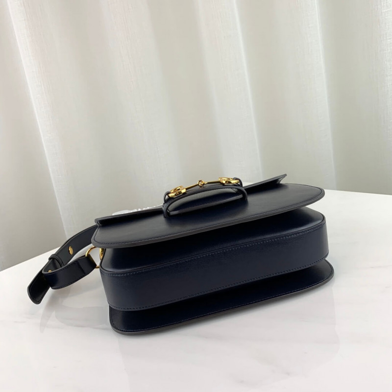 Wholesale Luxury Gucci 1955 Horsebit Shoulder Bag 602204 Blue - Image 5