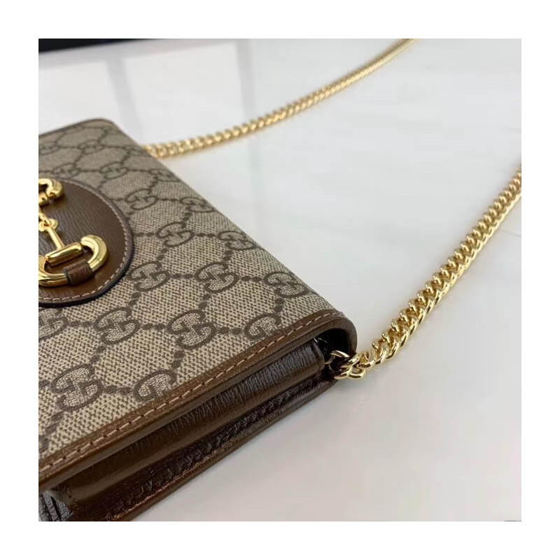 Wholesale Luxury Gucci 1955 Horsebit Wallet With Chain 621892 - Image 8