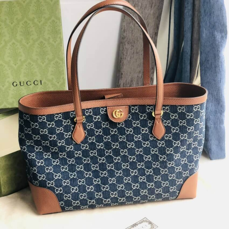 Wholesale Luxury Gucci Denim Ophidia Gg Medium Tote 631685 - Image 2