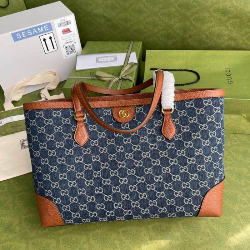 Wholesale Luxury Gucci Denim Ophidia Gg Medium Tote 631685 - Image 3