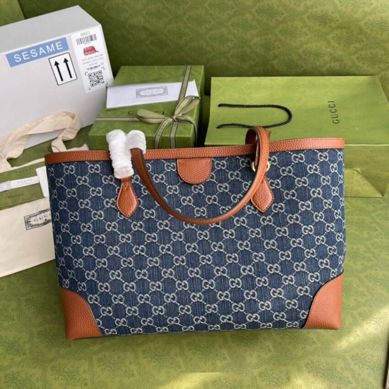 Wholesale Luxury Gucci Denim Ophidia Gg Medium Tote 631685 - Image 4