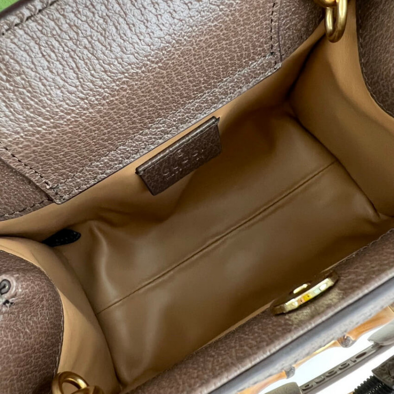 Wholesale Luxury Gucci Diana Jumbo Gg Mini Tote Bag 655661 Brown - Image 12