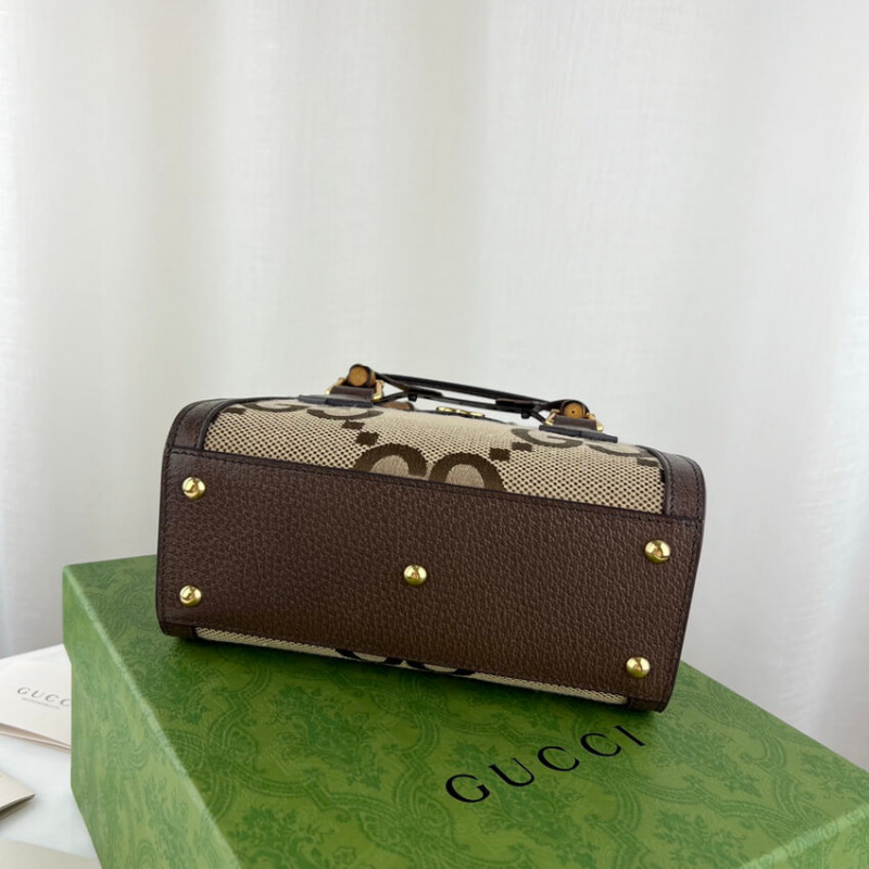 Wholesale Luxury Gucci Diana Jumbo Gg Mini Tote Bag 655661 Brown - Image 7