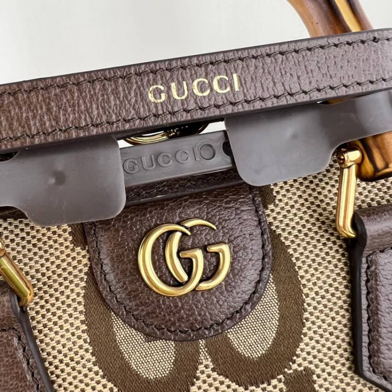 Wholesale Luxury Gucci Diana Jumbo Gg Mini Tote Bag 655661 Brown - Image 10