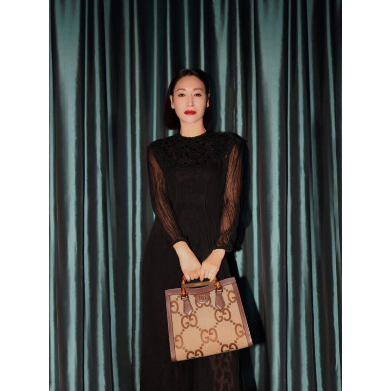 Wholesale Luxury Gucci Diana Jumbo Gg Small Tote Bag 660195 Brown - Image 7