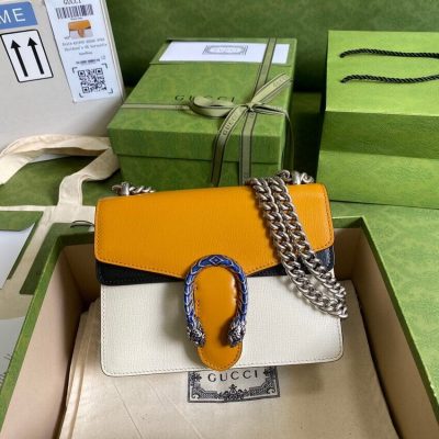 Wholesale Luxury Gucci Dionysus Mini Bag 421970 Orange White Leather