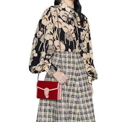 Alternative view of Wholesale Luxury Gucci Dionysus Mini Chain Bag In Red And Pink Leather 401231
