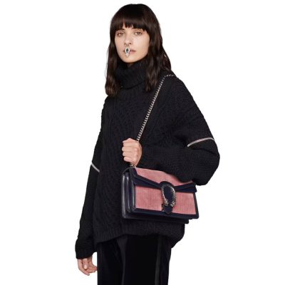 Alternative view of Wholesale Luxury Gucci Dionysus Small Shoulder Bag 400249 Pink Corduroy