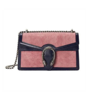 Wholesale Luxury Gucci Dionysus Small Shoulder Bag 400249 Pink Corduroy