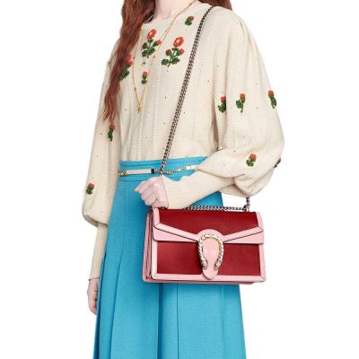 Alternative view of Wholesale Luxury Gucci Dionysus Small Shoulder Bag 400249 Red And Pink Leather