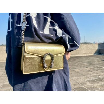 Alternative view of Wholesale Luxury Gucci Dionysus Small Shoulder Bag In Gold Lame Leather 499623