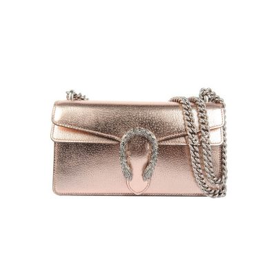 Wholesale Luxury Gucci Dionysus Small Shoulder Bag In Rose Gold Lame Leather 499623