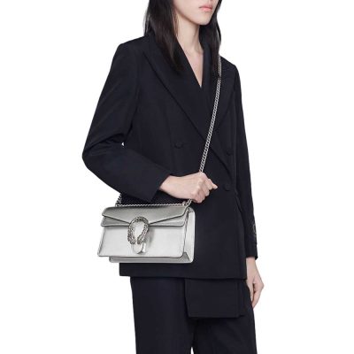 Alternative view of Wholesale Luxury Gucci Dionysus Small Shoulder Bag In Silver Lame Leather 499623