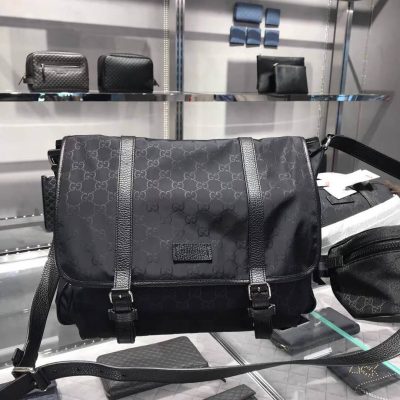 Alternative view of Wholesale Luxury Gucci Gg Guccissima Black Medium Nylon Messenger Bag 510334
