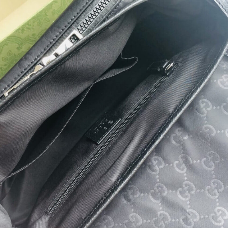 Wholesale Luxury Gucci Gg Guccissima Black Nylon Small Messenger Bag 510335 - Image 13