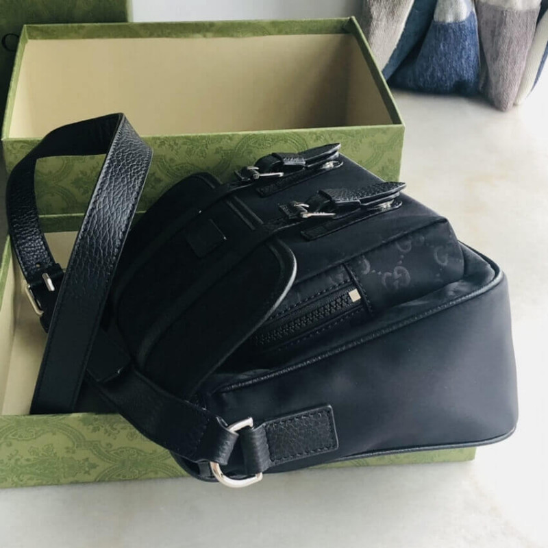 Wholesale Luxury Gucci Gg Guccissima Black Nylon Small Messenger Bag 510335 - Image 8