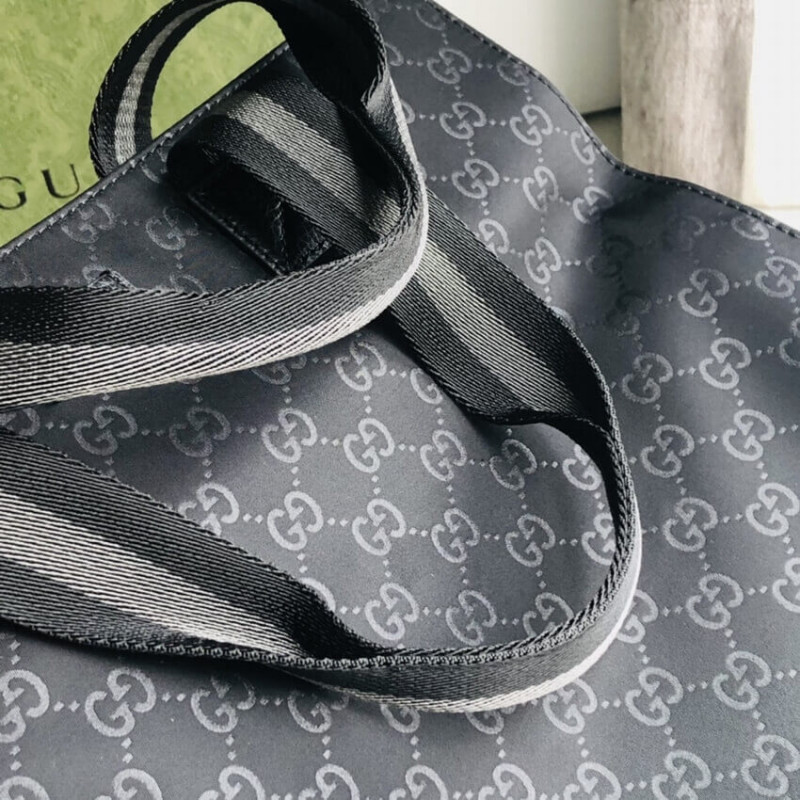 Wholesale Luxury Gucci Gg Guccissima Black Nylon Tall Tote Bag 449177 - Image 11