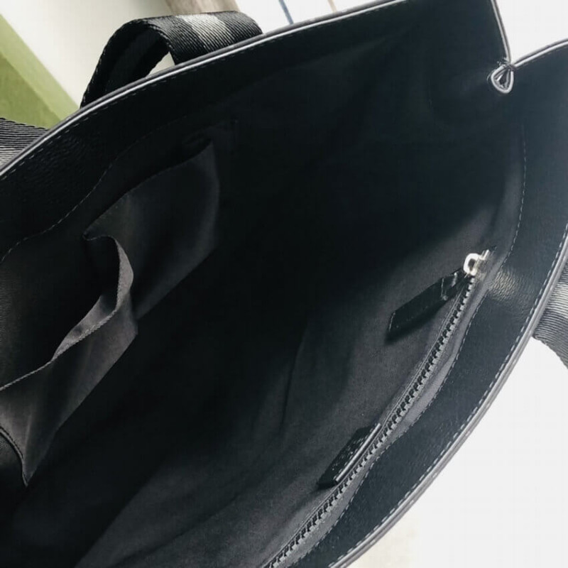 Wholesale Luxury Gucci Gg Guccissima Black Nylon Tall Tote Bag 449177 - Image 12