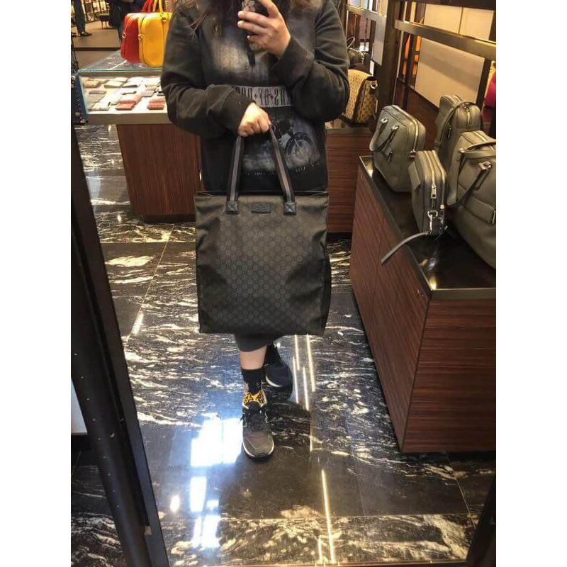 Wholesale Luxury Gucci Gg Guccissima Black Nylon Tall Tote Bag 449177 - Image 4
