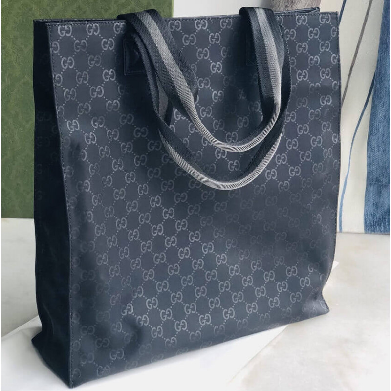 Wholesale Luxury Gucci Gg Guccissima Black Nylon Tall Tote Bag 449177 - Image 6