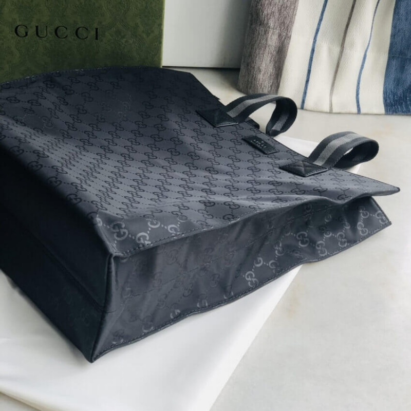 Wholesale Luxury Gucci Gg Guccissima Black Nylon Tall Tote Bag 449177 - Image 7
