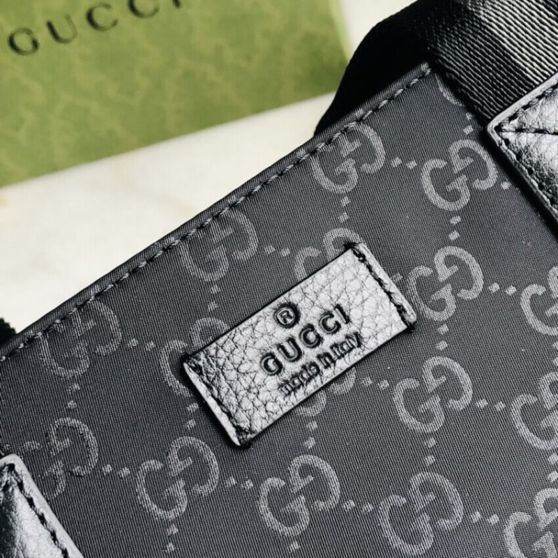 Wholesale Luxury Gucci Gg Guccissima Black Nylon Tall Tote Bag 449177 - Image 9