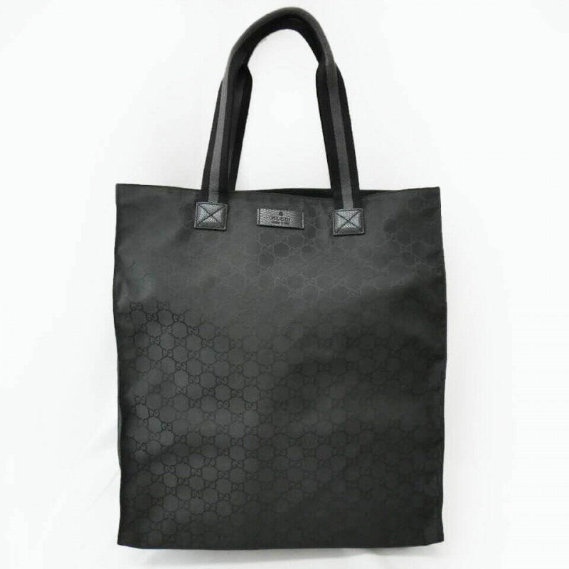 Wholesale Luxury Gucci Gg Guccissima Black Nylon Tall Tote Bag 449177