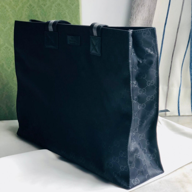 Wholesale Luxury Gucci Gg Guccissima Black Nylon Tote Bag 449176 - Image 6