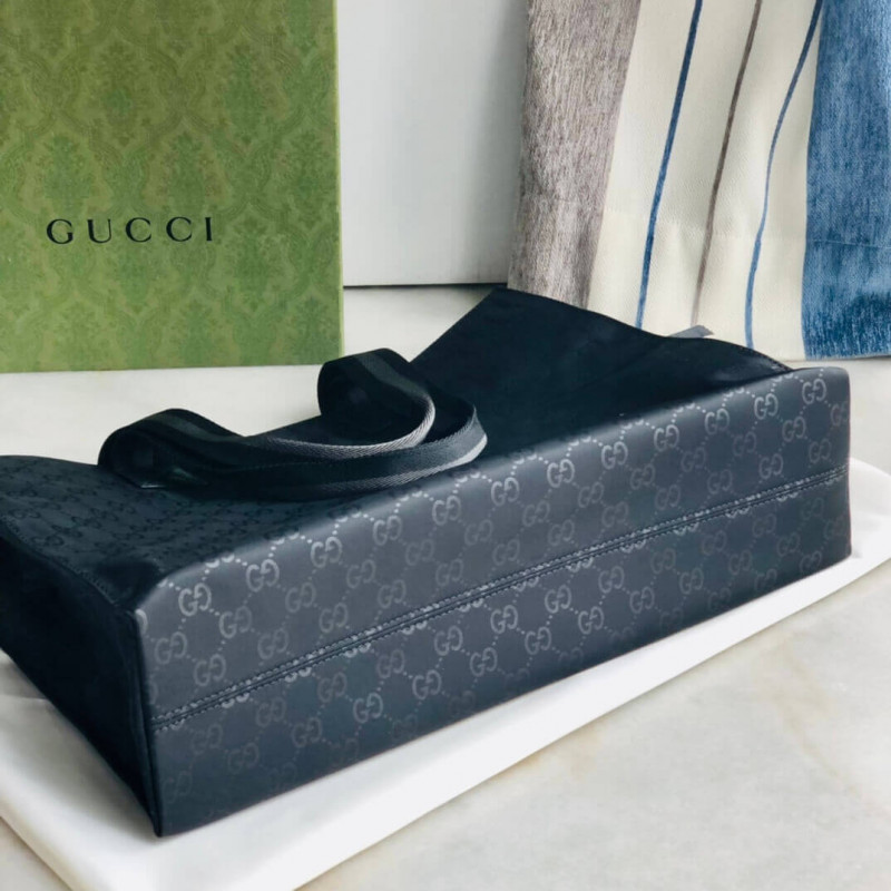 Wholesale Luxury Gucci Gg Guccissima Black Nylon Tote Bag 449176 - Image 7