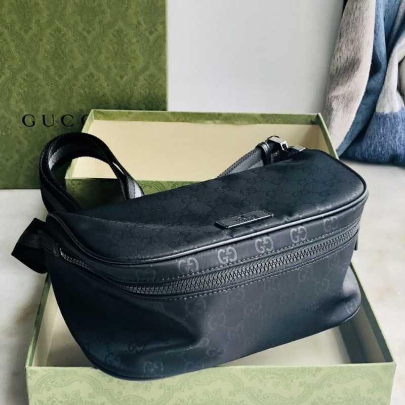 Wholesale Luxury Gucci Gg Guccissima Nylon Waist Crossbody Bag 449182 - Image 6