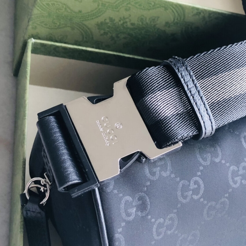 Wholesale Luxury Gucci Gg Guccissima Nylon Waist Crossbody Bag 449182 - Image 8