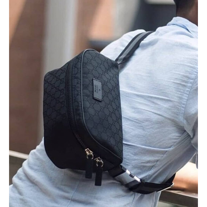 Wholesale Luxury Gucci Gg Guccissima Nylon Waist Crossbody Bag 449182 - Image 5