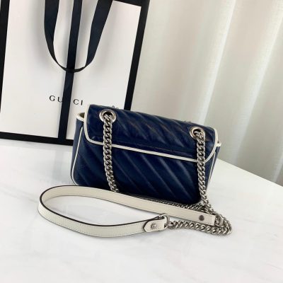 Alternative view of Wholesale Luxury Gucci Gg Marmont Matelasse Mini Bag 446744 Blue