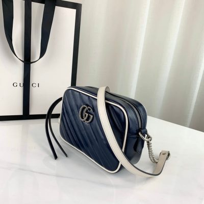 Alternative view of Wholesale Luxury Gucci Gg Marmont Matelasse Mini Bag 448065 Blue