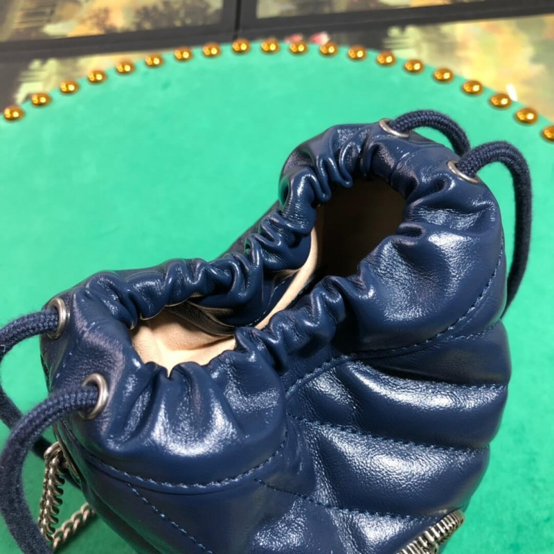 Wholesale Luxury Gucci Gg Marmont Mini Bucket Bag 575163 Blue - Image 7