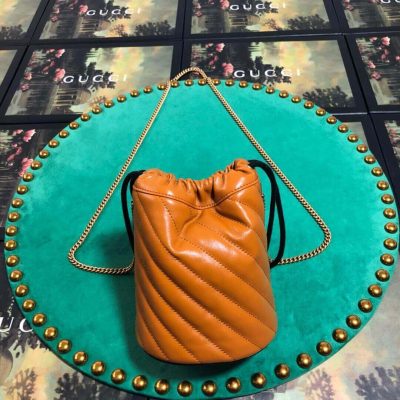 Alternative view of Wholesale Luxury Gucci Gg Marmont Mini Bucket Bag 575163 Cognac