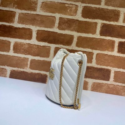 Alternative view of Wholesale Luxury Gucci Gg Marmont Mini Bucket Bag 575163 White