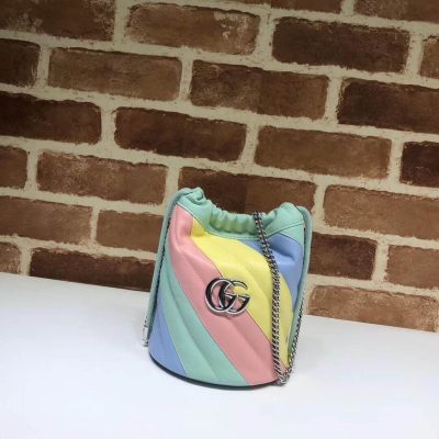 Alternative view of Wholesale Luxury Gucci Gg Marmont Mini Bucket Bag In Pastel And Rainbow 575163