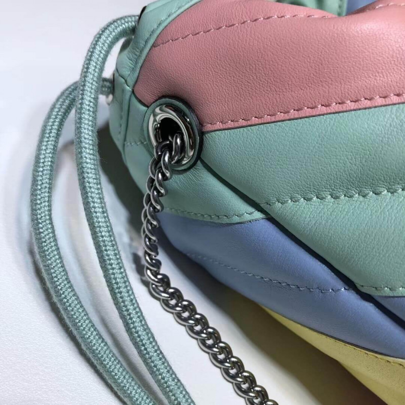 Wholesale Luxury Gucci Gg Marmont Mini Bucket Bag In Pastel And Rainbow 575163 - Image 6