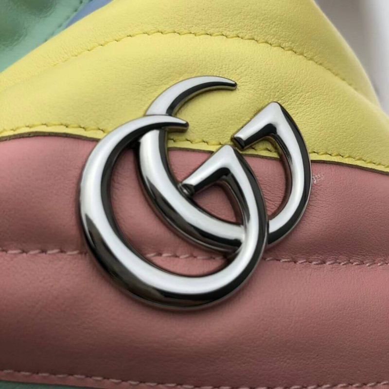 Wholesale Luxury Gucci Gg Marmont Mini Bucket Bag In Pastel And Rainbow 575163 - Image 7