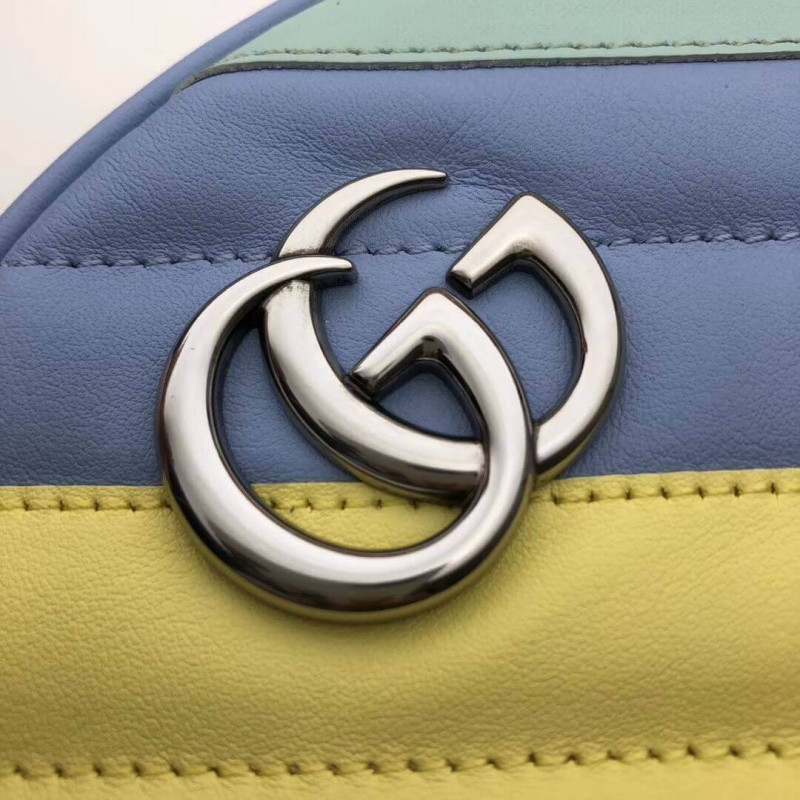 Wholesale Luxury Gucci Gg Marmont Mini Round Shoulder Bag In Pastel And Rainbow 550154 - Image 4