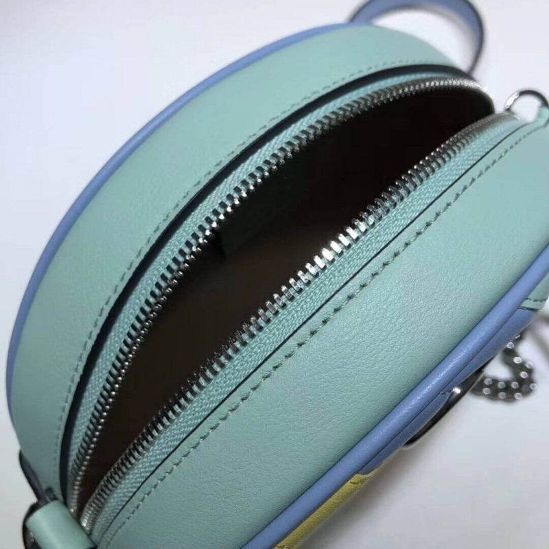 Wholesale Luxury Gucci Gg Marmont Mini Round Shoulder Bag In Pastel And Rainbow 550154 - Image 6