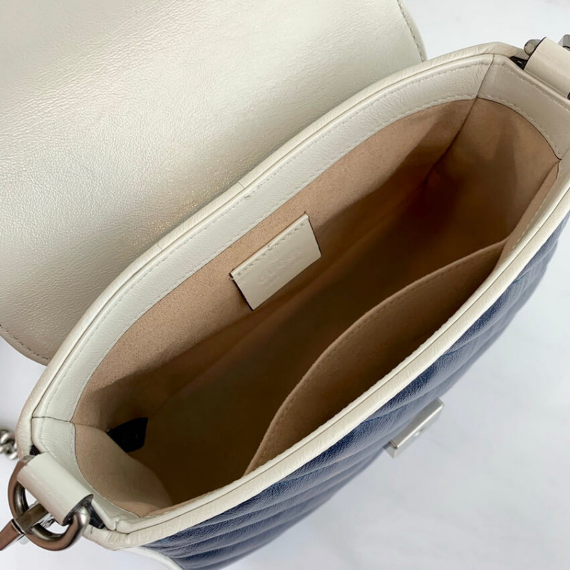 Wholesale Luxury Gucci Gg Marmont Mini Top Handle Bag 583571 Blue - Image 10